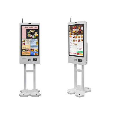 comprar Montado en la pared o en el piso, con pantalla táctil de autoservicio, quiosco de pago de pedidos con impresora de recibos y escáner QR para restaurantes online manufacture
