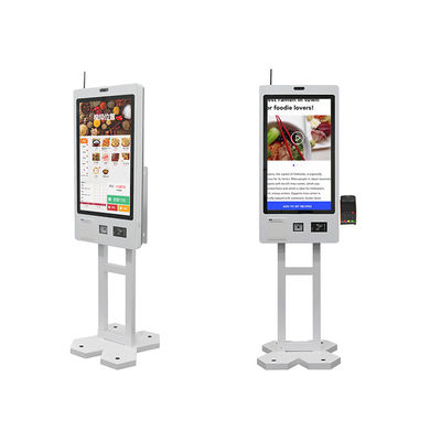 comprar OEM personalizado de 21.5 pulgadas pantalla táctil escáner de código QR Impresión de boletos de autoservicio POS Pedidos de pago quiosco para restaurante online manufacture