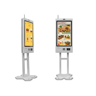 comprar 21.5 23.8 27 32 Inch Touch Screen Self Service QR Code Scanner Ticket Receipt Printer Ordering Payment Kiosk for Restaurant online manufacture