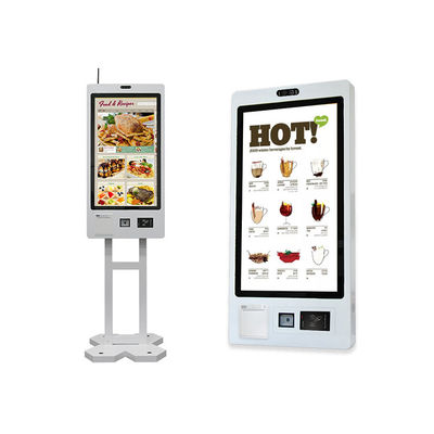 comprar 32 pulgadas de pago QR escáner Impresión pantalla táctil Monitor de autoservicio quiosco pantalla táctil máquina de pedido de alimentos online manufacture