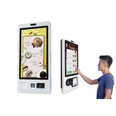 comprar Quioscos montados en la pared de la máquina expendedora del boleto del restaurante con la impresora y el escáner online manufacture