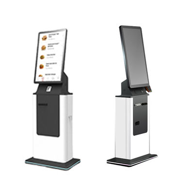 comprar 27 32 pulgadas pantalla táctil Hotel de autoservicio Chequeo en el quiosco SDK Escáner de pasaportes Dispensador de tarjetas Impresora de boletos Quiosco de pago online manufacture