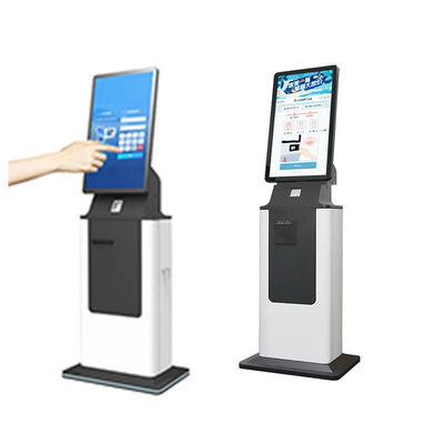 comprar Quiosco de autoservicio para hotel con pantalla táctil para check-in y check-out, con lector de códigos QR e impresora térmica online manufacture