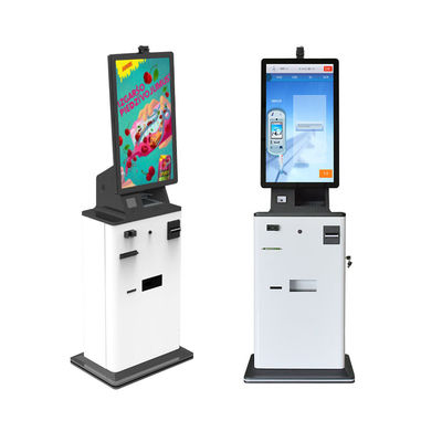 comprar Quiosco de máquina de cambio de efectivo de monedas de autoservicio con lector de códigos de barras SDK, escáner de pasaportes, quiosco de pago de cambio de divisas online manufacture