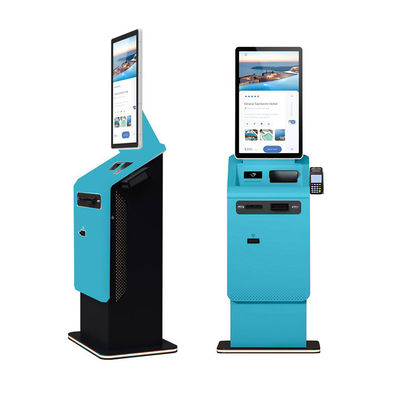 comprar 27 32 pulgadas POS Stand de pago Quioscos de autoservicio Escáner de pasaportes NFC Impresora térmica Dinero en efectivo Terminal de pago de monedas online manufacture