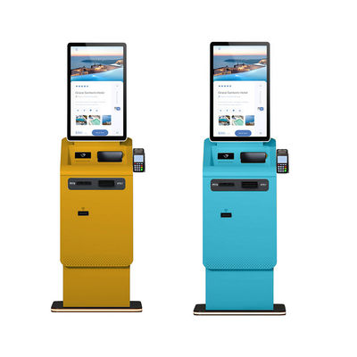 comprar Capacitive Touch Screen Self Service Cash Currency Exchange Checkout Payment Kiosk with Credit Card Passport Reader online manufacture