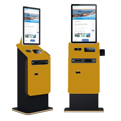 comprar 27 32 pulgadas de piso de pie pantalla táctil automático dispensador de efectivo reciclador de monedas Android Acceptor de facturas impresora terminal de kiosco de pago online manufacture