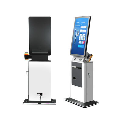 comprar OEM ODM Autopago de autoservicio Hotel Hospital Impresora de boletos QR escáner Cheque automático en el quiosco máquina de pago automático online manufacture