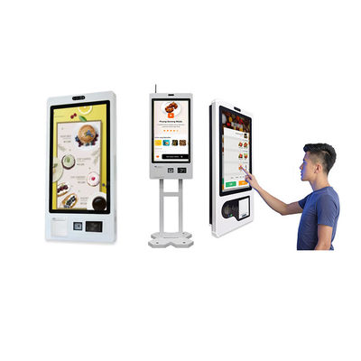 comprar Quiosco de auto-pedido Todo en un impresor térmico Quiosco de pago de autoservicio con pantalla táctil montada en la pared online manufacture