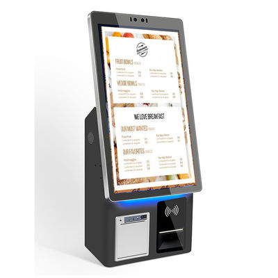 comprar 15Quiosco de 6 pulgadas Pcap piso de pie de autoservicio Quiosco de pantalla táctil digital con impresora online manufacture