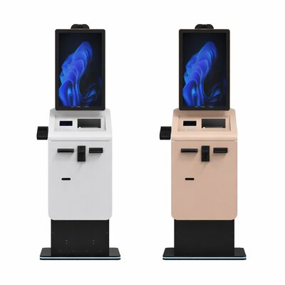 comprar Quiosco de pago en efectivo con lector de tarjetas de autoservicio, terminal Android con pantalla táctil, quiosco de pago para cambio de divisas con impresora A4 online manufacture