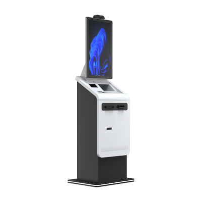 comprar Quiosco de monedas de auto-servicio Acceptor de efectivo y dispensador con SDK y lector de códigos de barras Tecnología de pantalla táctil Terminal de pago en interiores online manufacture