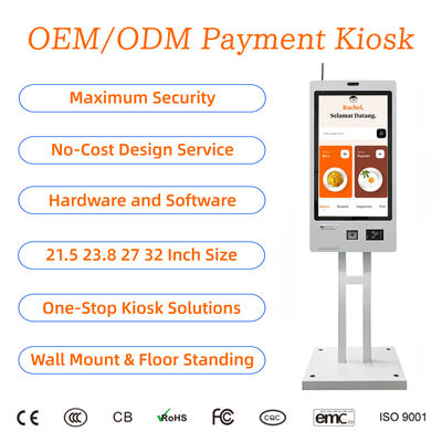 comprar Quiosco de pedidos de autoservicio con pantalla táctil de montaje en pared, quiosco de pago con tarjeta de crédito para restaurante, escáner de código QR, impresora térmica de tickets online manufacture