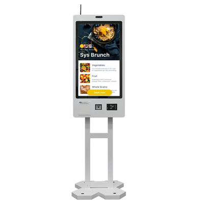 Escáner de código de barras de máquina de pago de quiosco de pedido de restaurante de autoservicio