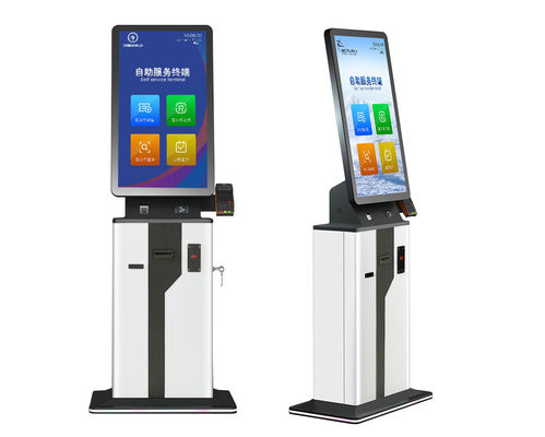 Lector de NFC Autocomprobación en quiosco Ticket Pantalla táctil Lcd Cuadrado Autopedido Quiosco