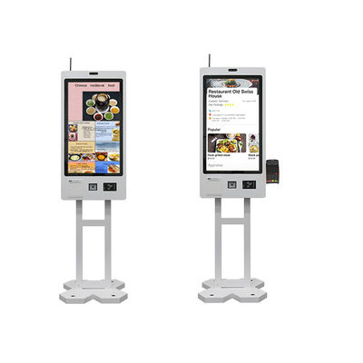 Customized 21.5 Inch Wall Mounted Self Service Ordering Kiosk for Restaurants Touch Screen POS Terminal Food Order Payment SDK