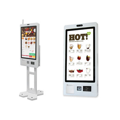 Self Ordering Kiosk Wall Mounting Ticket Printer Self Payment Checkout Android Touch Screen Ordering Kiosk Machine