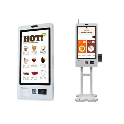 Impresora térmica costada pago Ticket Vending Kiosk de la posición de la carga de la orden 32 pulgadas