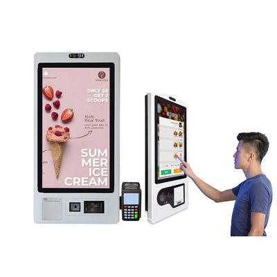 orden del servicio del uno mismo de Smart del quiosco de la pantalla táctil del pago del supermercado del restaurante 27Inch