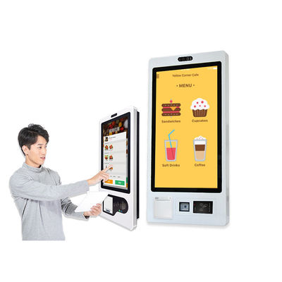 La máquina automatizada del cajero del uno mismo hace compras el quiosco del pago de la pantalla táctil del pago y envío del escáner del código de barras