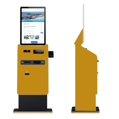 Quiosco de cambio de moneda de autoservicio fácil de usar con dispensador de efectivo y escáner de código QR