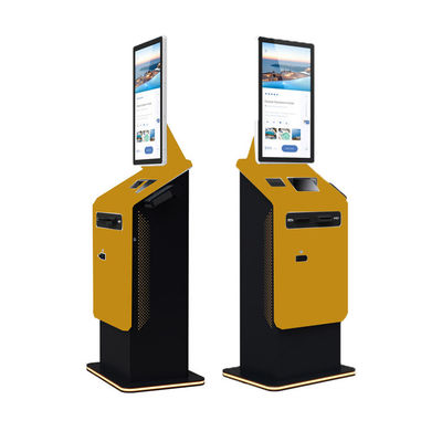 27 32 Inch Touch Screen Payment Kiosk Self Service Cash Coin Recycle Acceptor Machine Foreight Currency Exchange Kiosk Terminal