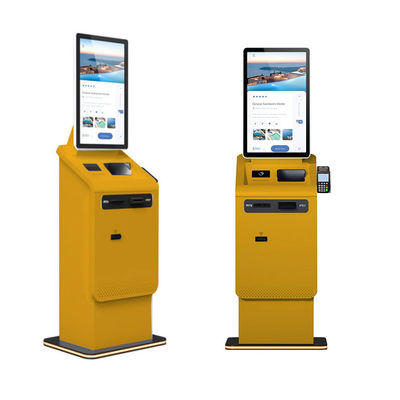 Quiosco de pago automático Dispensador de tarjetas Registro de caja Escaneo de cambio de moneda Máquina de quiosco de pago con lector de pasaportes
