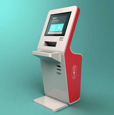 Quiosco del incorporar del hotel de la pantalla táctil del servicio 23Inch del uno mismo con el dispensador de la tarjeta