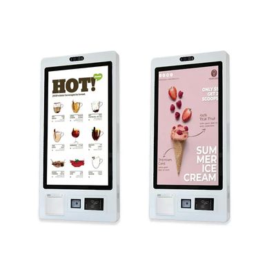 Escaneador QR Quiosco de pago con logotipo personalizado Impresión de boletos Lector RFID