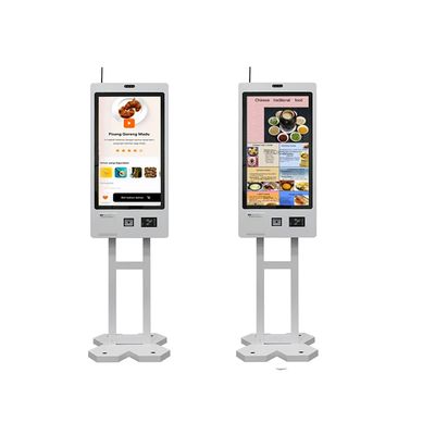 22.7 pulgadas Máquina de pedidos de comida con impresora de código QR