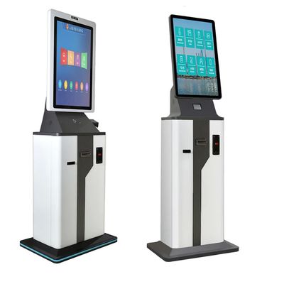 27 pulgadas de autoservicio con pantalla táctil Hotel Chequeo en quiosco con Dispensador de tarjetas Resolución 1920*1080
