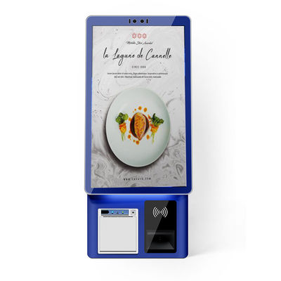 Quiosco de auto pago con pantalla táctil LCD de interfaz amigable para el usuario y impresora térmica para centros comerciales y restaurantes