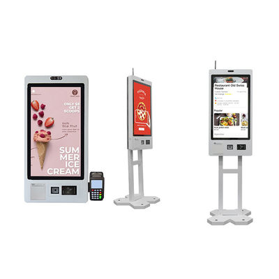Impresión de boletos de autoservicio Quiosco de pedidos Táctil capacitivo de 10 puntos y lector RFID