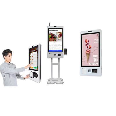 Táctil capacitivo 10 puntos auto-pedido de boletos de quioscos Impresión de billetes de Qr escáner RFID lector