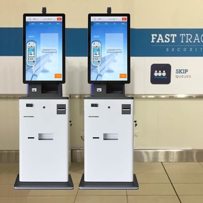 Máquina de venta de boletos moderna con pantalla LCD Impresora térmica de software Win/Linux