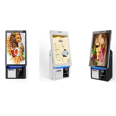 Máquina de venta de boletos de pantalla LCD Win/Linux OS Tarjeta magnética Código de barras Código QR Método de pago