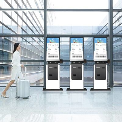 27' Self Hotel Airport Check-In Kiosco Impresora con depósito en efectivo y función ATM