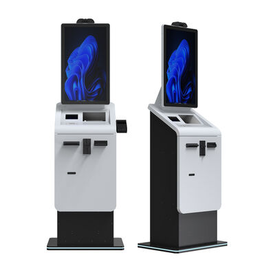 27 32 Inch Android Touch Screen Self Service Terminal Payment Kiosks with A4 Printer QR Code Scanner Currency Exchange Machine