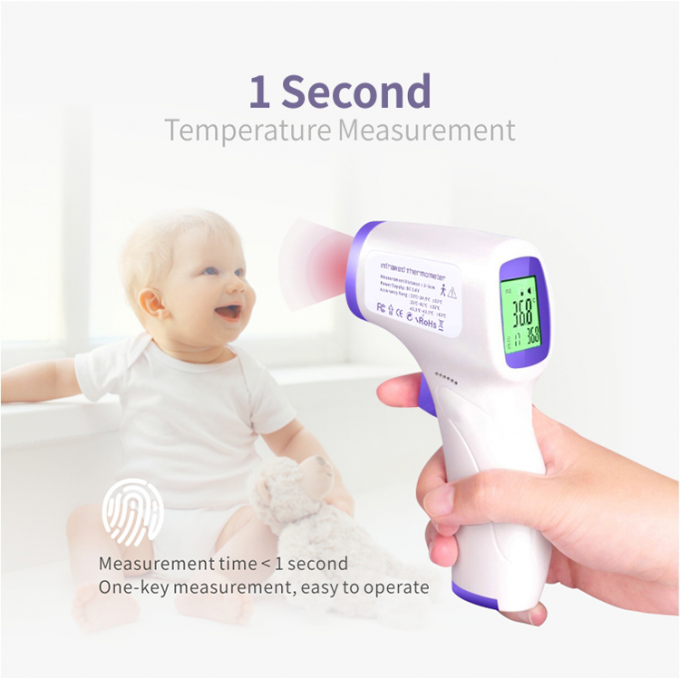 Arma infrarrojo de la temperatura del termómetro de Digitaces del mejor del bebé no del contacto oído de la frente